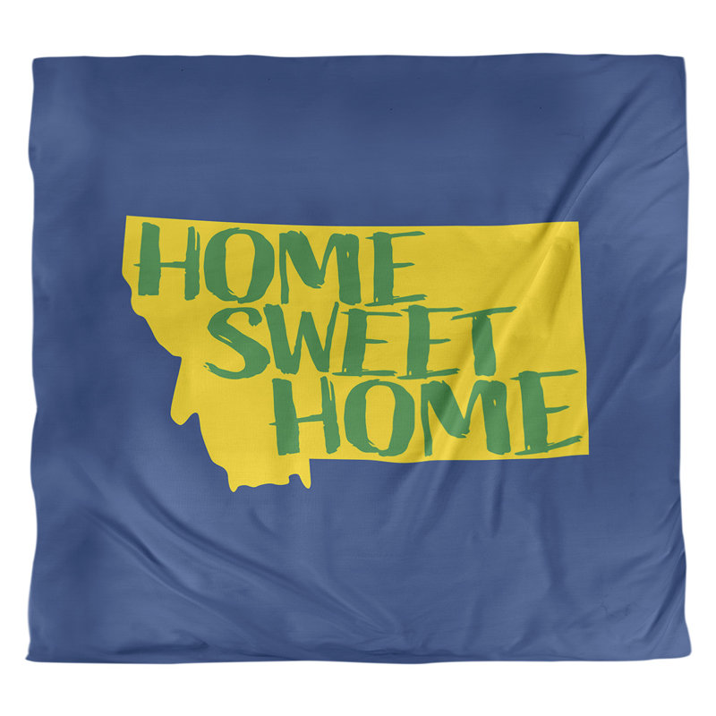 Housse de couette montana doux, Housse de couette pour très grand lit, Bleu marine et jaune, Microfibre