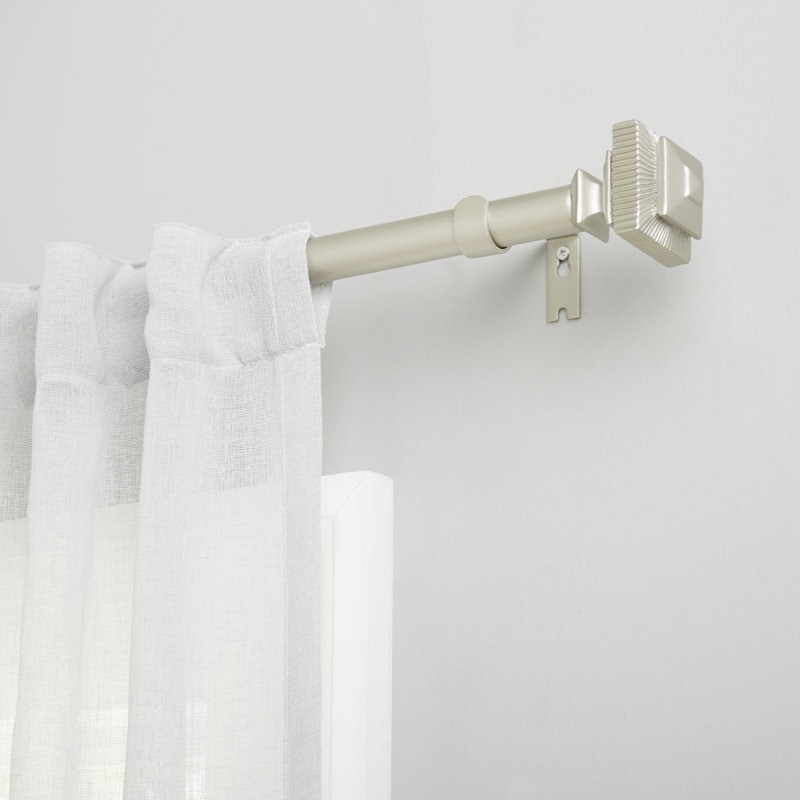 Amalgamated Textiles Adjustable Single Curtain Rod