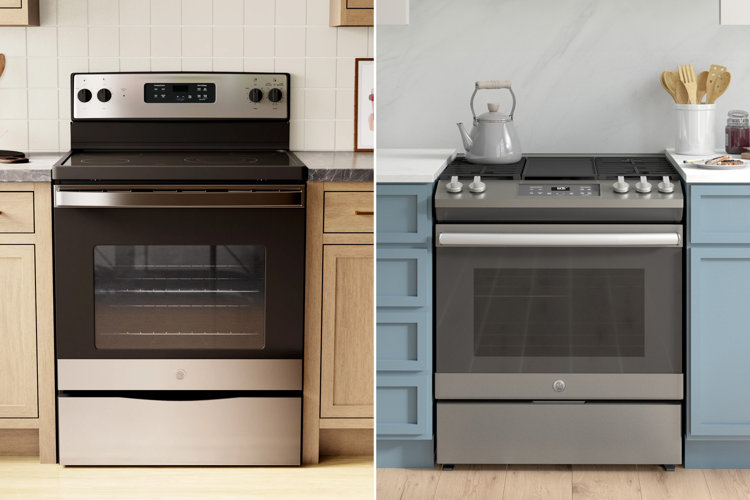 image comparing electric and gas stoves
