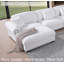 Grand canapé d'angle en tissu réversible avec deux repose-pieds, console de rangement avec porte-gobelets et ports de chargement-994107123