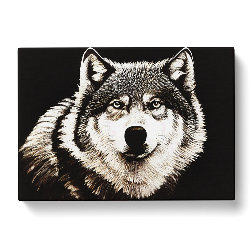 Face Of The Wolf Vol.1 - Wrapped Canvas, 50cm H x 76cm W x 3cm D