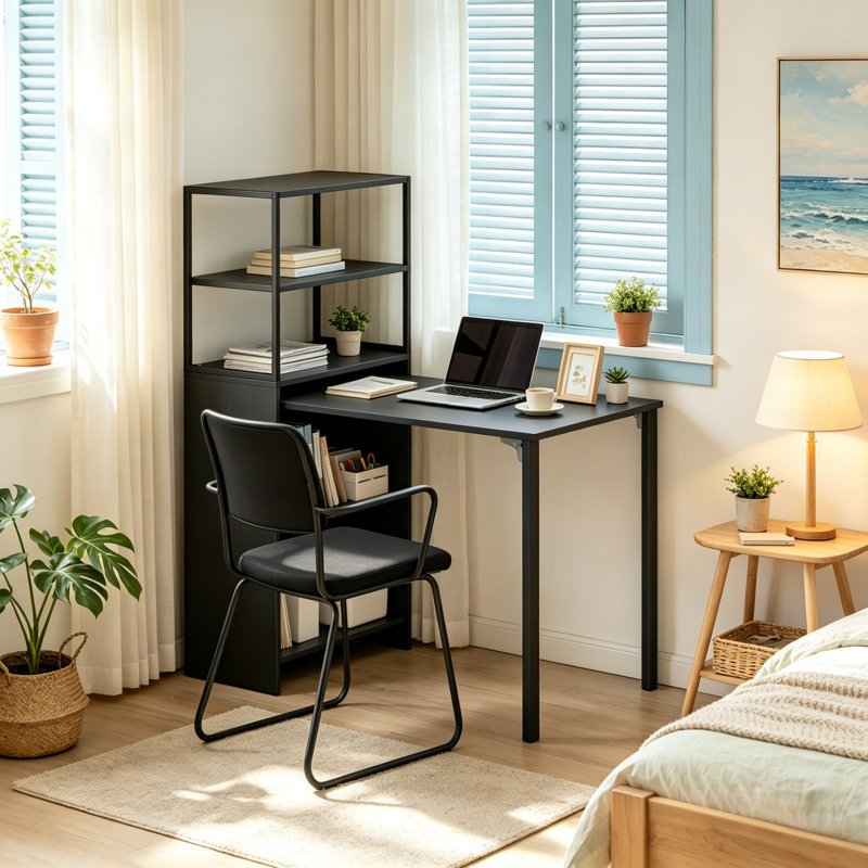 Steel Writing Desk, Black