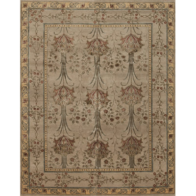 Extravagance II Hand Knotted Area Rug in Beige