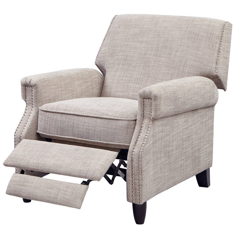 Mederos Push Back Recliner, Sand Polyester Blend