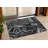 3' X 5' Black And Gray Geometric Washable Indoor Outdoor Area Rug
