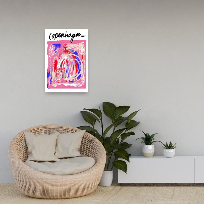 Copenhagen Abstract Design Abstract Bold Colorful City Wall Art Print, 60.96cm H x 40.64cm W