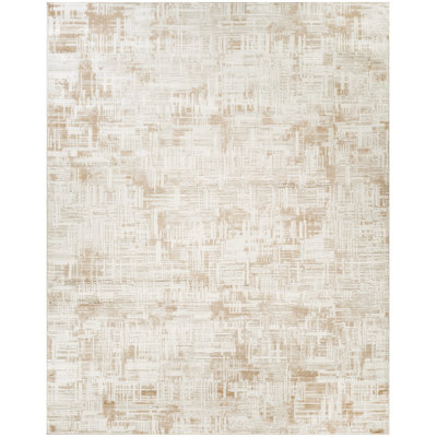 Lafever 7'10" x 9'10" Ivory Taupe Modern Indoor Rug