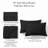 Southshore Fine Linens Vilano Extra Deep Pocket Pleated Sheet Set, Double-Brushed Microfiber 21-Inch Deep Pocket Sheets with Pleated Hem, 2 Pillowcases, Full, Black-2016060813-2016060807
