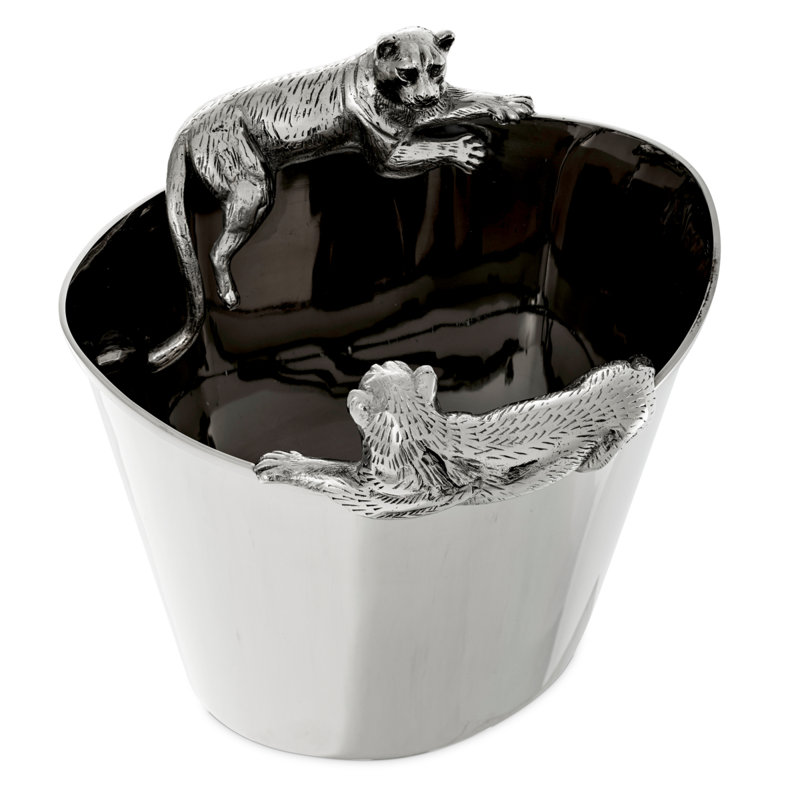 Jordan Nickel Wine Cooler with Puma Figures