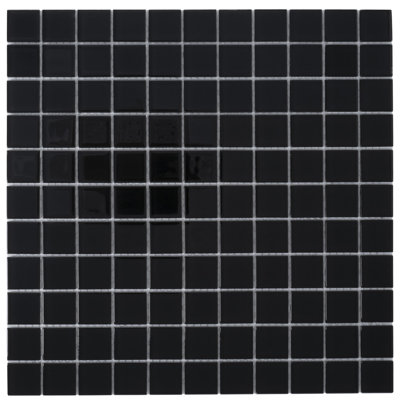 1" x 1" Polished Glass Mosaic Tile