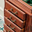 Reddish brown Rectangular Solid Wood Jewellery Armoires