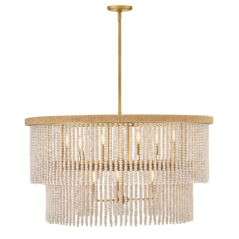 Grand lustre cylindrique Hinkley Indra, 9 lumières, H 54,25 po x l 38 po x P 38 po