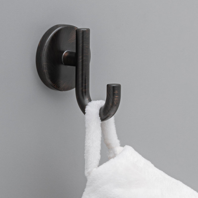 Trinsic Single Towel Hook Bath Hardware Accessory, Venetian Bronze