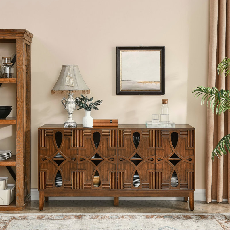 Buffet 60,5 "Mid Century, Noyer