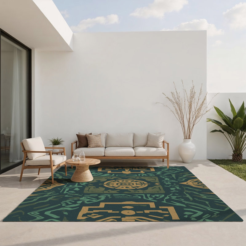 Tapis intérieur et extérieur Forest Haven, Rectangle 1 pi 6 po x 2 pi 6 po