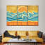 Ensemble de 3 pièces Go With The Flow, typographie sur toile par Retro Revival-244674908