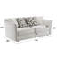 Causeuse en chenille beige avec 4 coussins Yolanda-605921462