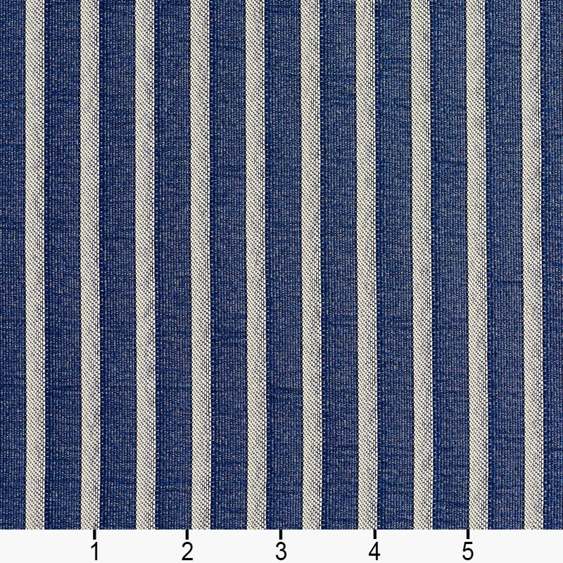 Tissu jacquard rayé, Bleu foncé