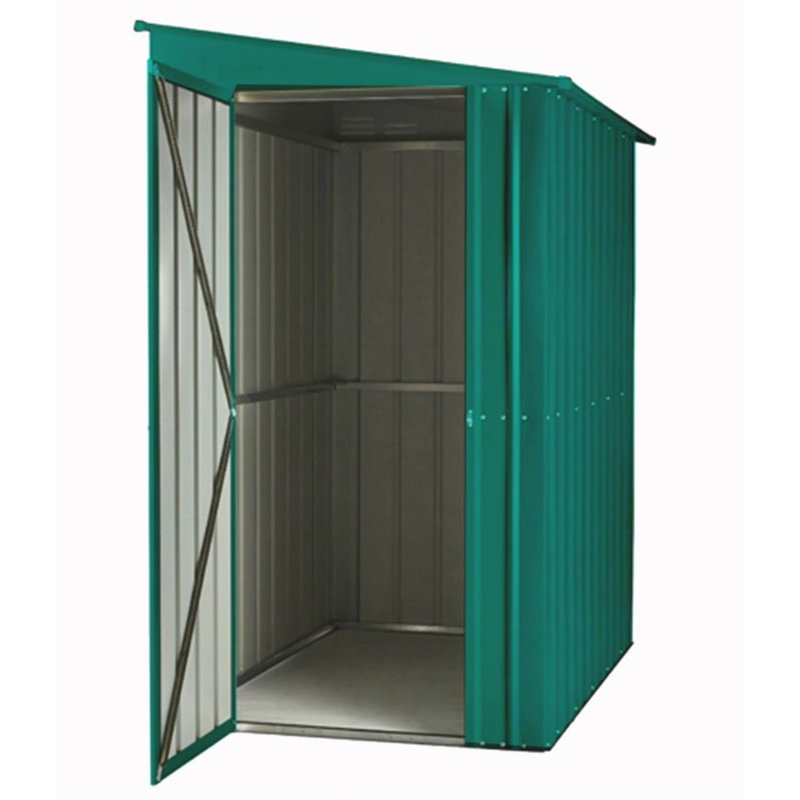 Salford 4 ft. W x 6 ft. D Metal Garden Shed, Heritage Green