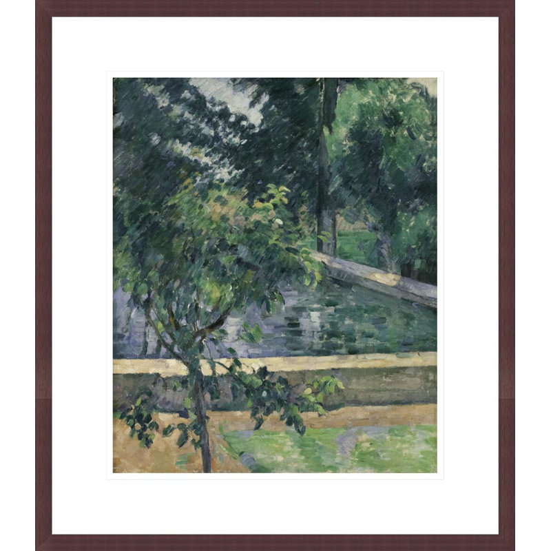 Le bassin du Jas de Bouffan par Paul Cézanne, H 17,4 po x l 21,75 po