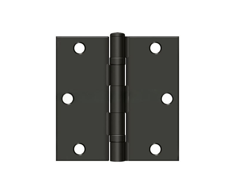 Charnière carrée Deltana S35BBU10B-R 3-1 / 2 "x 3-1 / 2", roulement à billes en bronze huilé, Bronze huilé