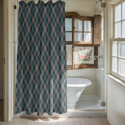 Night Tartan - Rideau de douche Premium