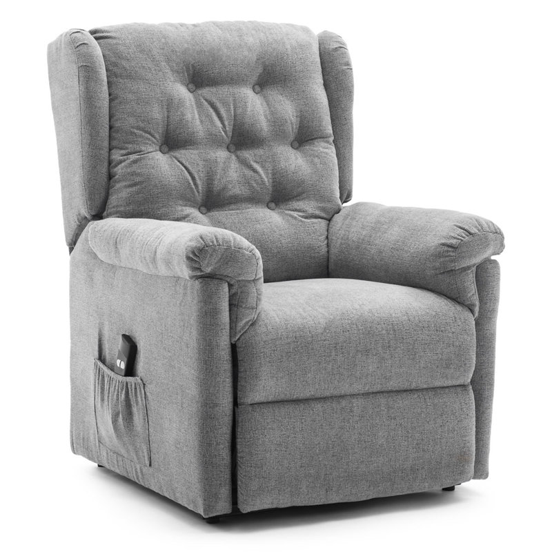 Warwickshire 79cm Wide Lift Assist Wing Chair Recliner, Grey  100% Polyester