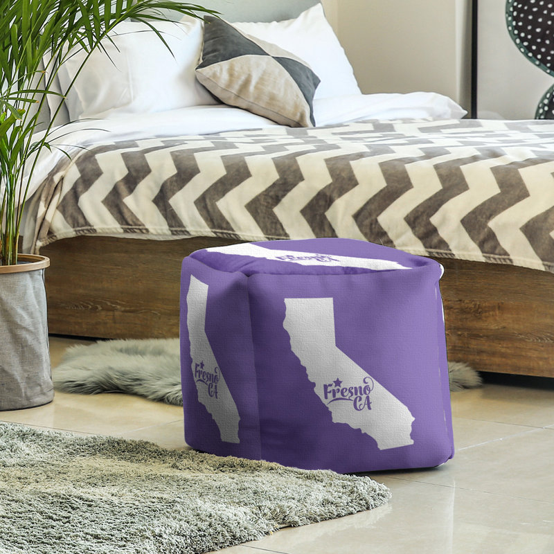 Repose-pieds cubique fresno california, Mauve