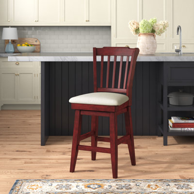 Fortville Swivel Upholstered Counter Stool