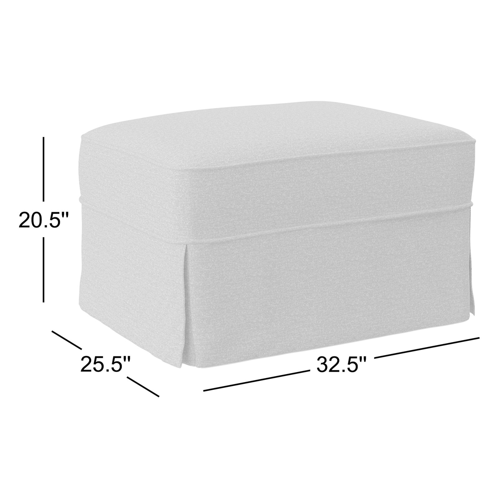 Amari 33" Cotton Ottoman, Bayou Flame Canvas