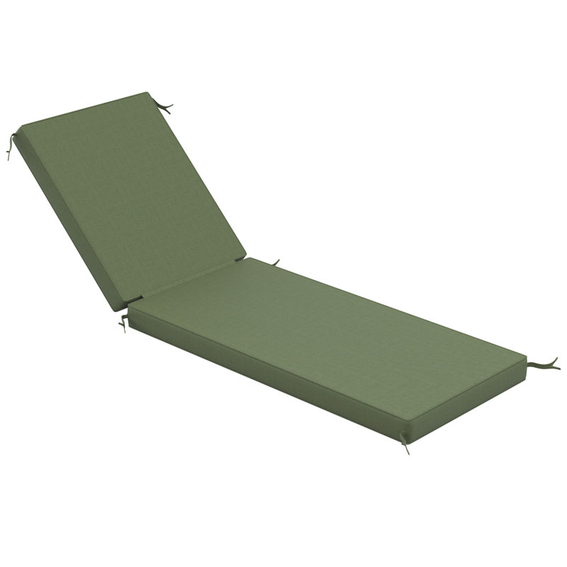 Sunbrella® Outdoor Chaise Cushion, 23" W x 75" D, Canvas Fern