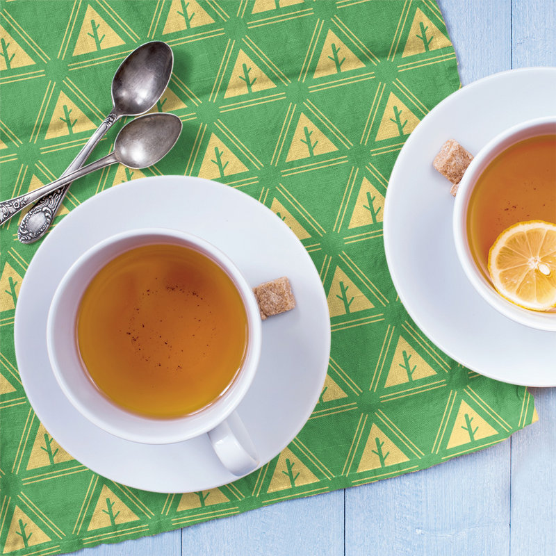 Theo Nath Tea Towel Kitchen Towel, Lemon/Green, Poly Twill