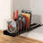 Cabinet pull out pot rack with sliding design, suitable for storing pot lids, bakeware and pans, space saving, practical and convenient.