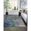 Tapis bleu en laine touffeté à la main Tasley-696693379