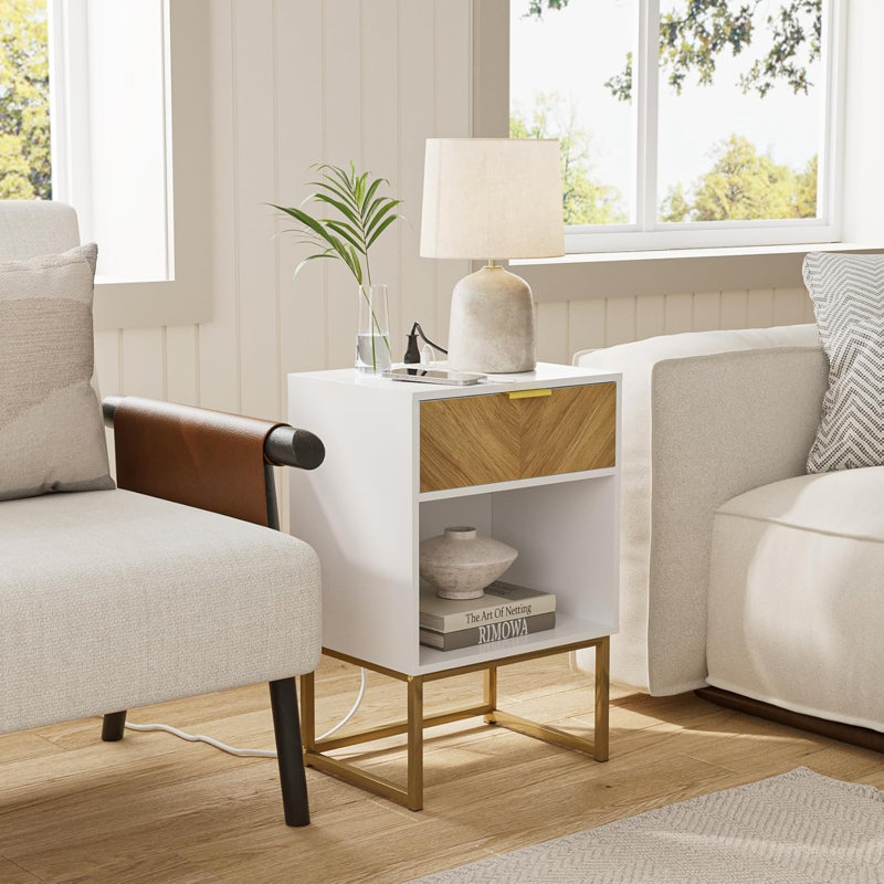 Table de chevet moderne avec table de chevet Boho