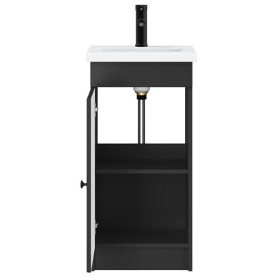 Single Bathroom Vanity with Ceramic Basin