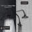 High Pressure Rain Shower Head  (Black)-123636944-123636945
