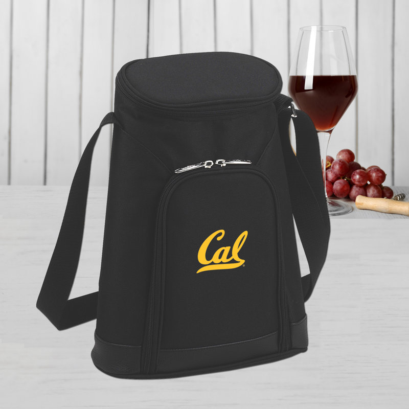 NCAA California Berkeley University Golden Bears, élégant sac fourre-tout à 2 bouteilles avec planche à fromage, couteau et tire-bouchon