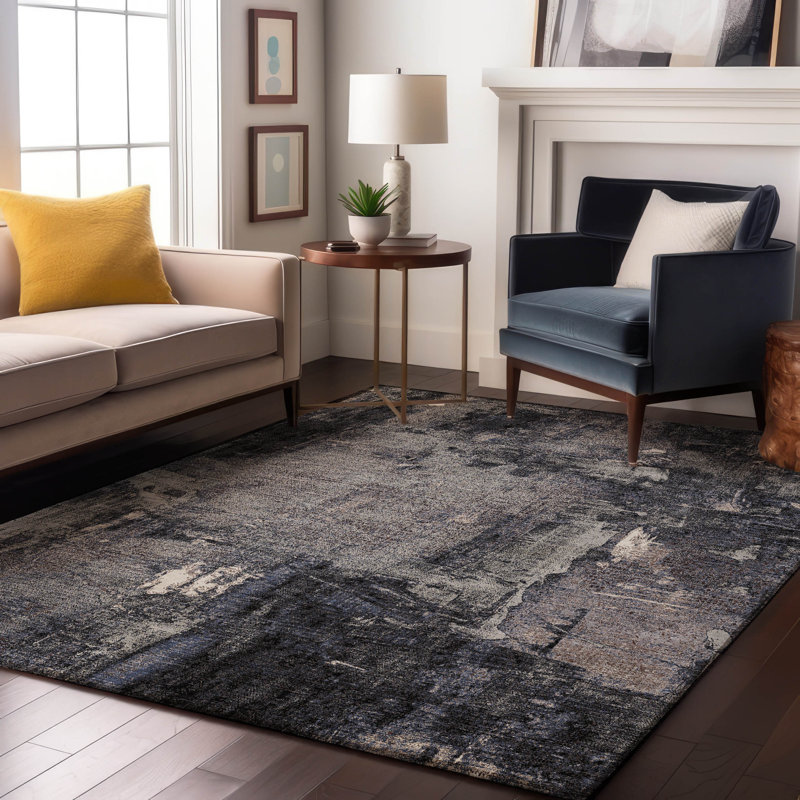 Premium Machine Washable Natoma AMF989 Abstract Rug, Rectangle 2 pi 6 po x 3 pi 10 po