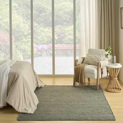  Natural Jute 10' x 14' Sage Farmhouse Indoor Rug