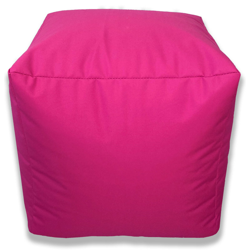 40cm Wide Square Pouffe Ottoman, Pink