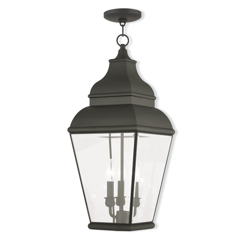 Anousha 3 - Light Outdoor Hanging Lantern, Black
