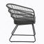 CHAISE, 2PCS avec 2 coussins, gris