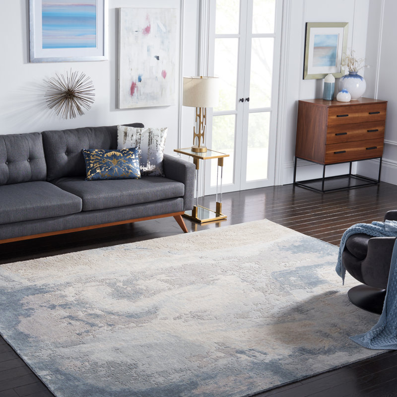 Tribeca Blue Hand-Knotted Wool 8' x 10' Rug