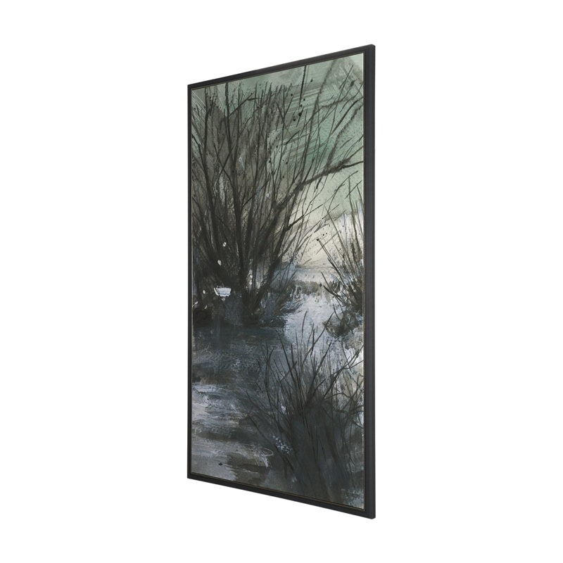 Naber and Willows I A Hand Embellied, reproduction d'art encadrée sur toile, Brook and Willows I