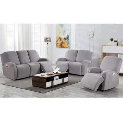 Housse de fauteuil inclinable avec poches 1-2-3