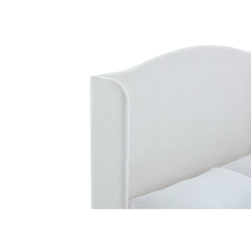 Lit très grand lit - Tête de lit tapissier en chenille de 54 po avec concept minimaliste et sans sommier, King