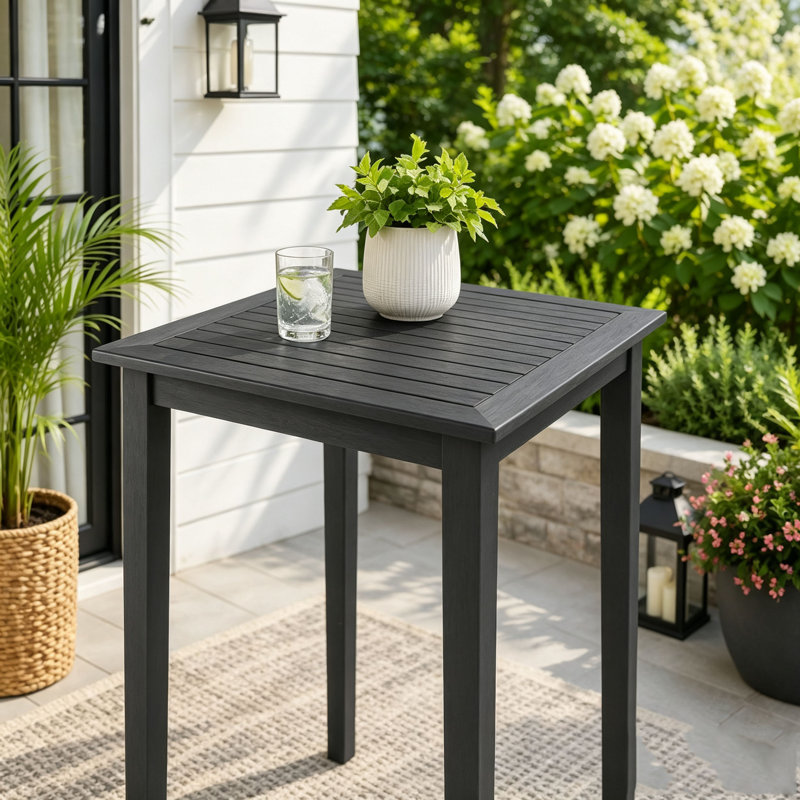 Table de bar carrée en bois d'acacia Minimalist