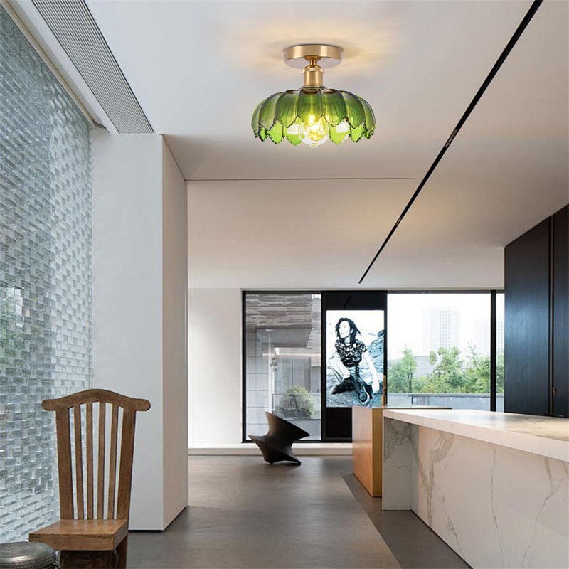 Glass Semi Flush Mount