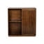 Buffet Mid-Century: 2 portes coulissantes, décoratives en bois massif. Armoire pour plusieurs pièces. , Buffet en noyer, Rangement de porte avec bandes, Salon, Cuisine, Salle à manger, Hall d'entrée, Couloir